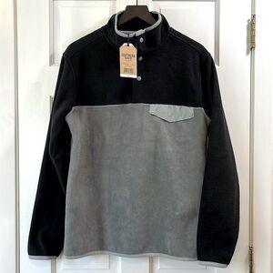 NWT Southern Grit Color Block Quarter Button Fleece Sweatshirt - Size Small